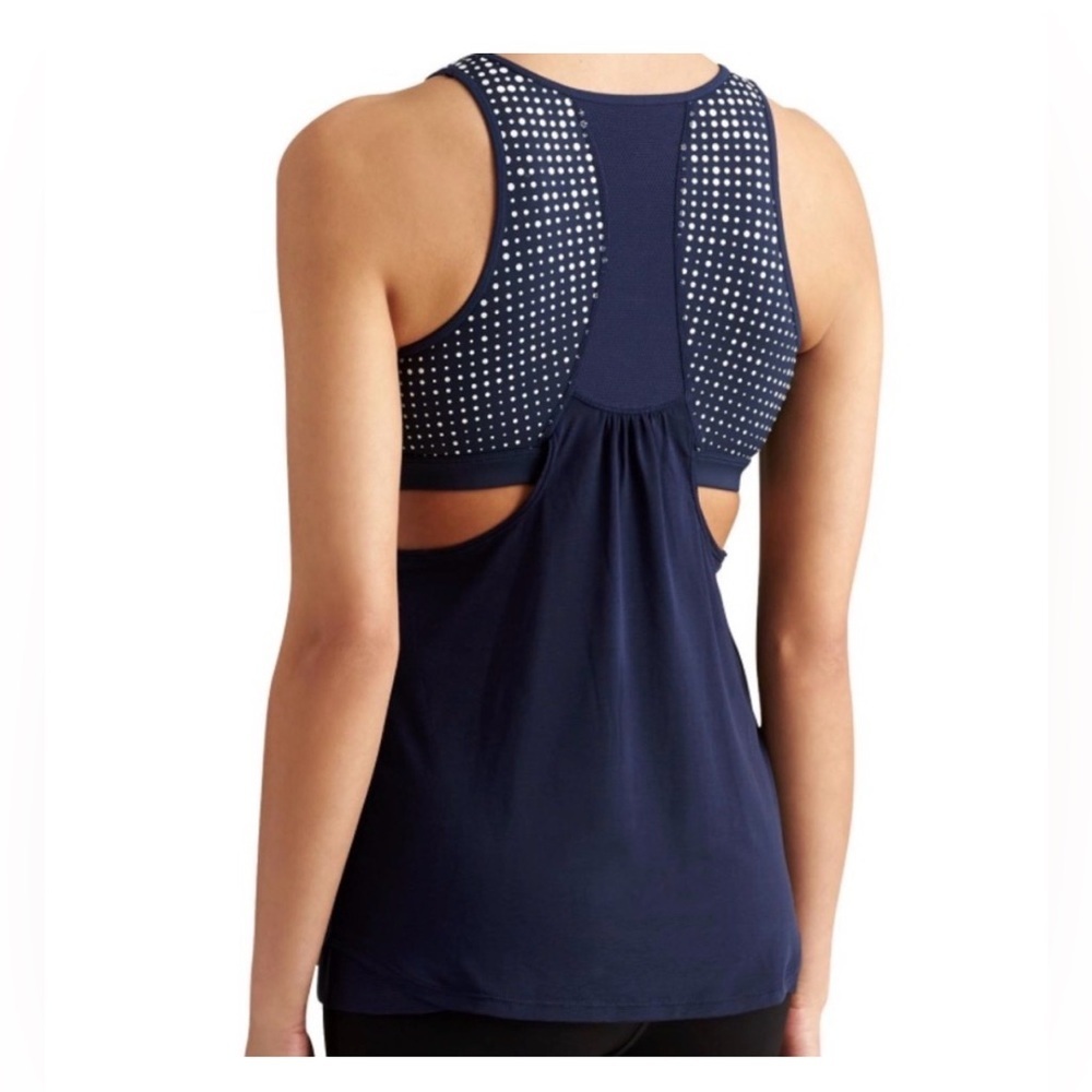 Athleta Blue Navy Performance Tank with Sport Bra XS